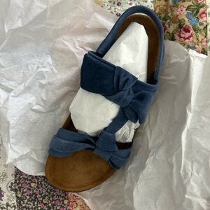 Sundance Tigerly Blue Suede Sandals